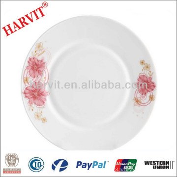 Flower Decorative Opal Glassware Salad Plates/Cake Plates/Meat Plates/Oval Plates/Serving Platter/Trays/Butter Dishes For Sale